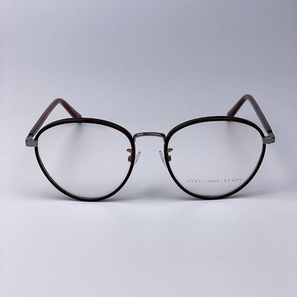 🔥 Stella McCartney SC0147O 004 Eyeglasses Ruthenium Round Metal Women - Picture 4 of 9